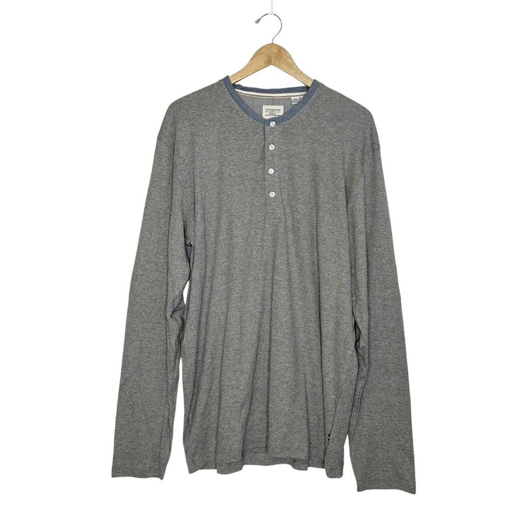 LINDBERGH Cotton Long Sleeve Henley Shirt